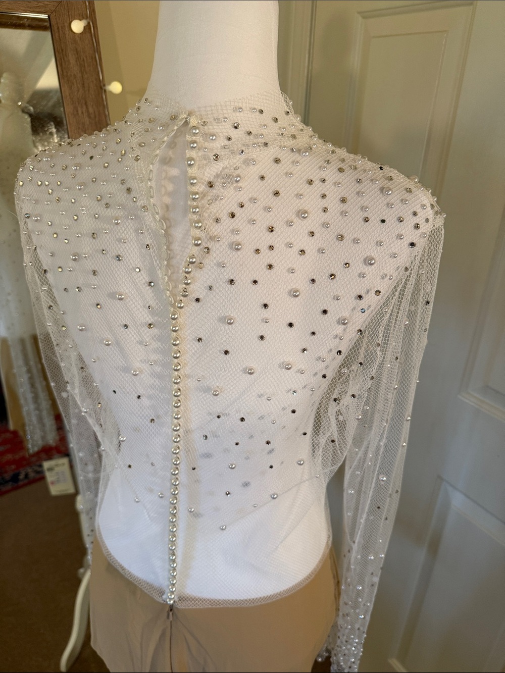 Watters Long-Sleeve Beaded Bodysuit - Picture 9 of 14